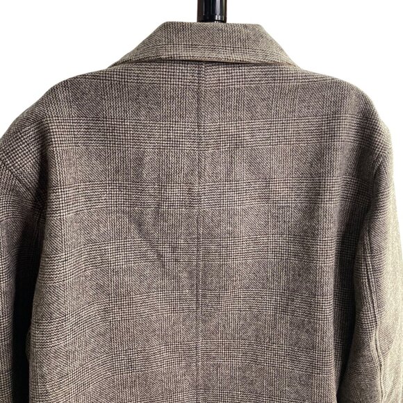 Vintage Brooks Brothers Reversible Mens Coat 40R Wool & Polyester Gray/Beige u - Picture 14 of 16